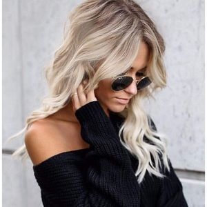 Human hair lace front blonde wig